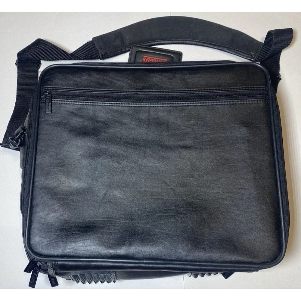 Vintage Targus Laptop Case Bag Black Red Stitch Made in Korea 80s 90s Retro